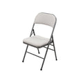 Foldable Fabric Upholstered Chair with Metal Frame